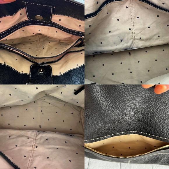 Kate Spade New York Black Pebbled Multi-Strand Handle Leather Shoulder Bag, Tote - Picture 8 of 12